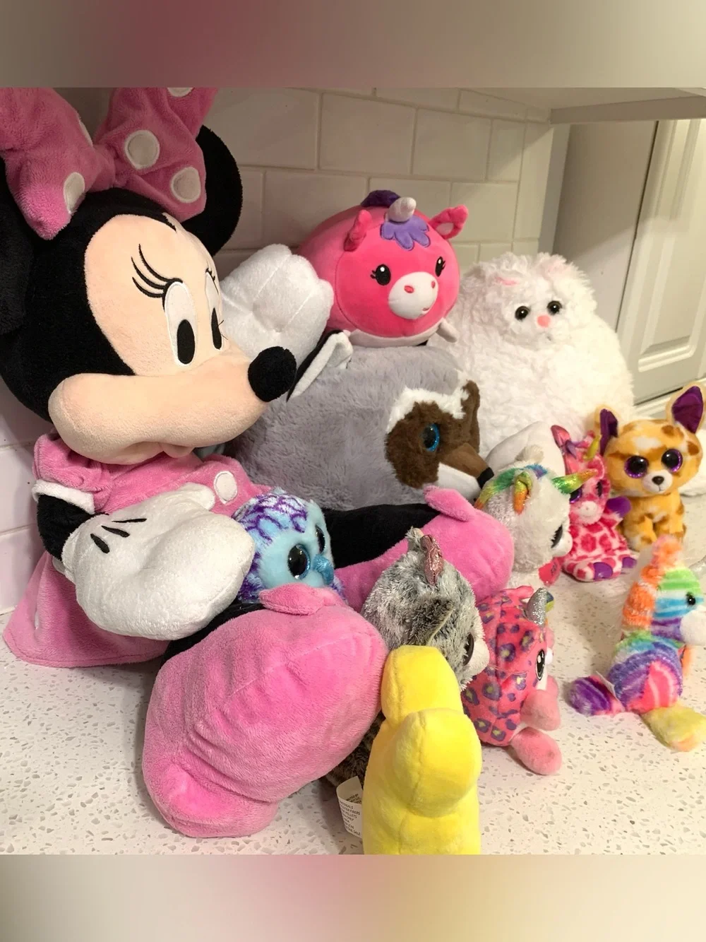 Assorted Soft, Cute & Bright Plushie Toy Lot